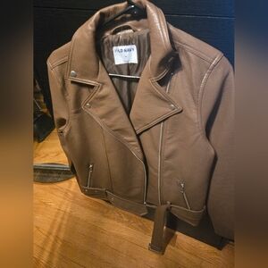 Old Navy Women's Brown Leather Jacket